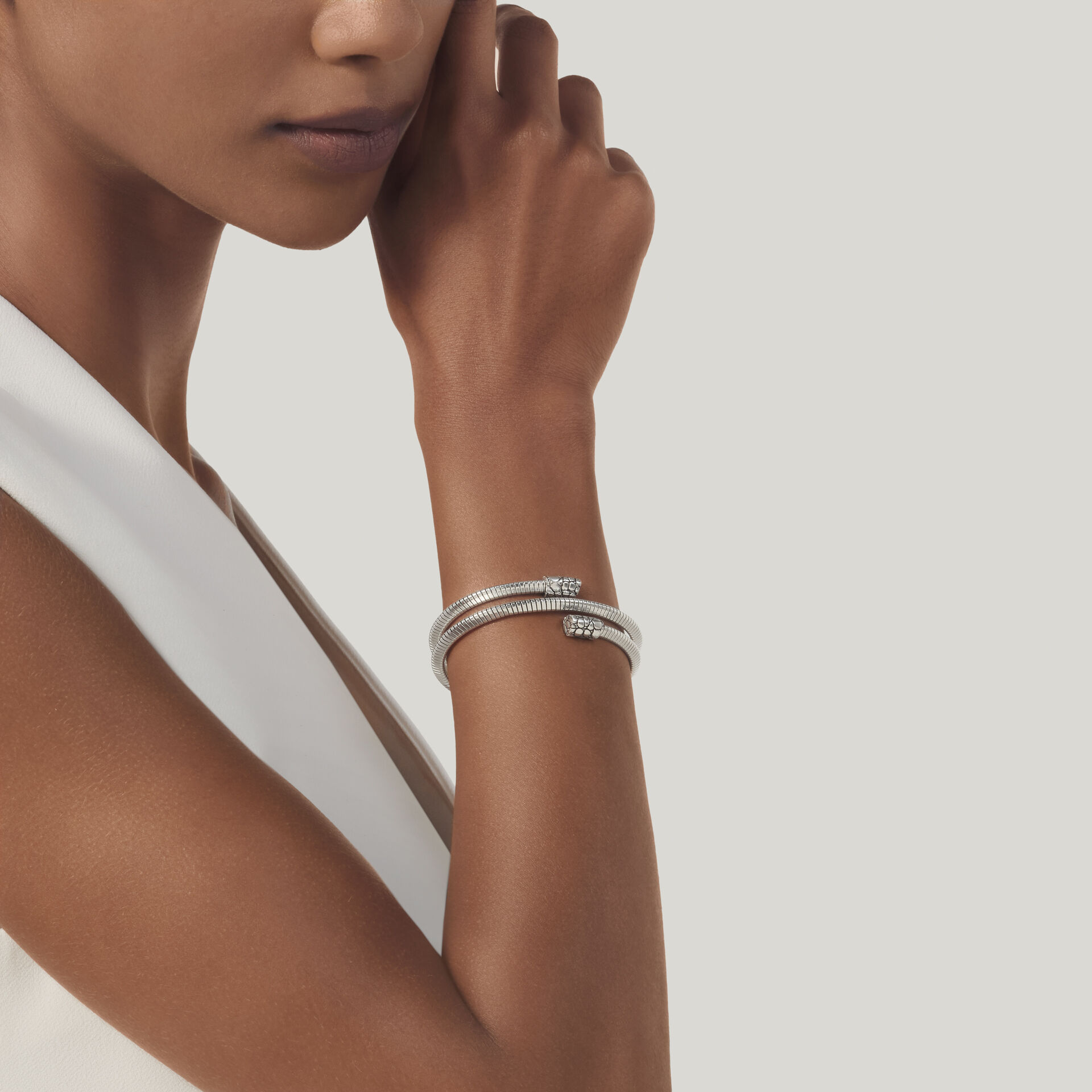 Croco Tubogas Small Double Bangle image number 1