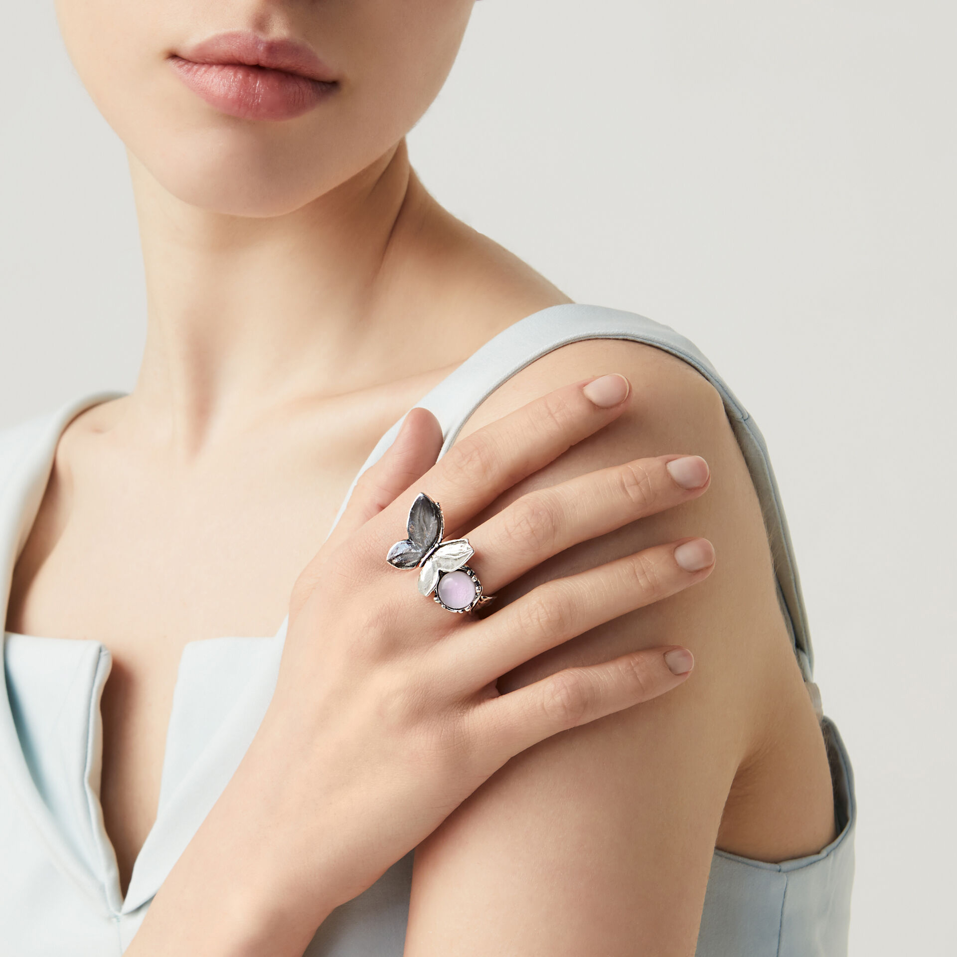 Pink Butterfly Big Ring image number 1