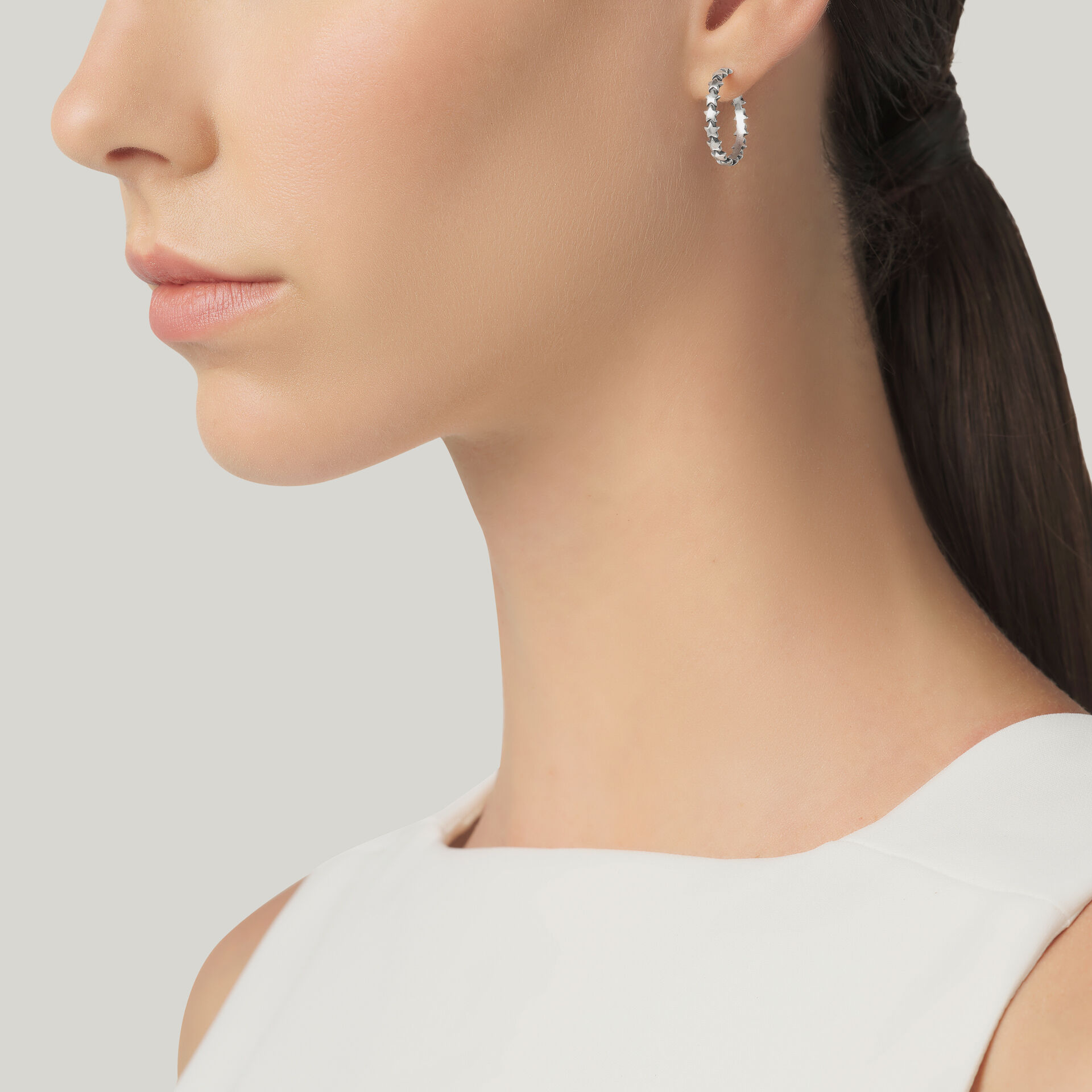 Star Hoop Earrings image number 1