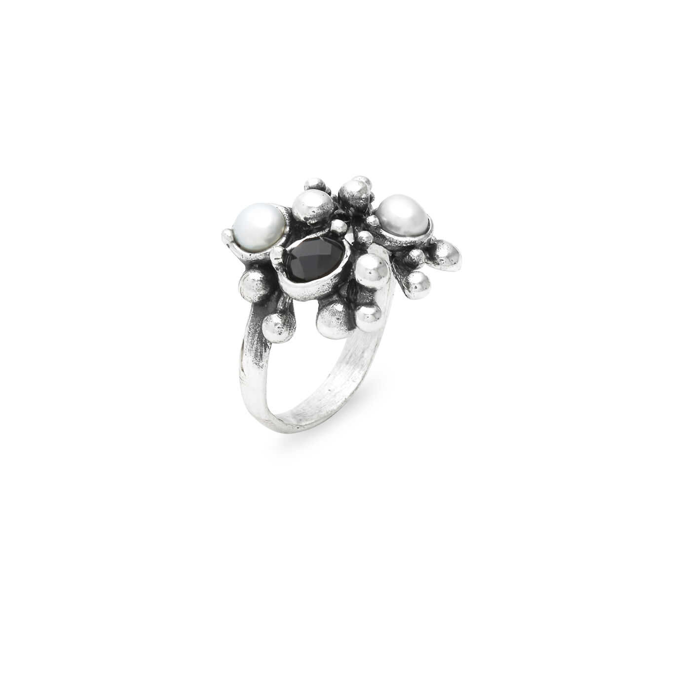 Ring Aura, Ring aus Silber 925, Naturperlen und Onyx_image number 3_Giovanni Raspini