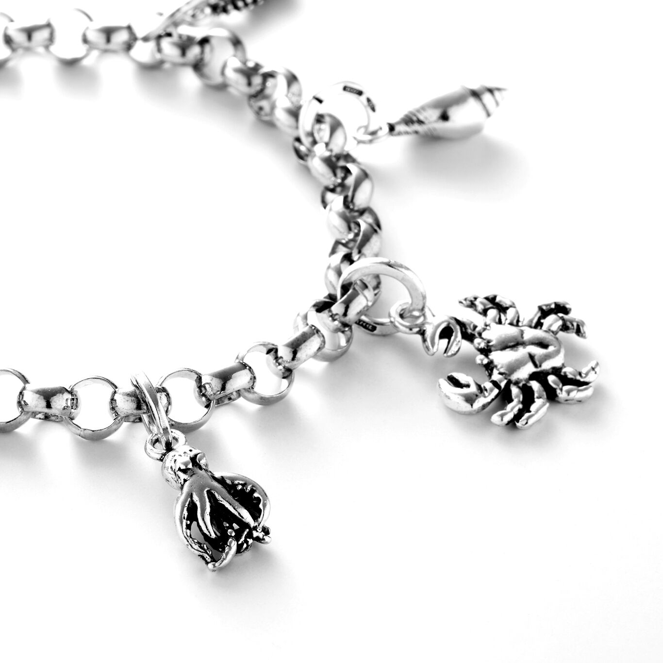 Octopus Charm, Charm in Sterling Silver_image number 1_Giovanni Raspini