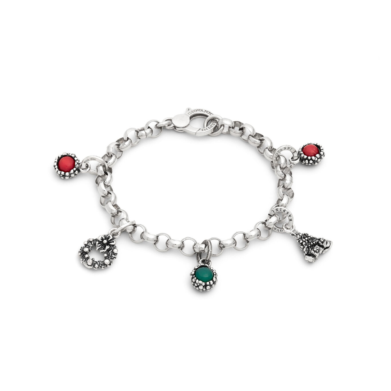 Christmas Cheerfulness Bracelet, Bracelet in Streling Silver and natural stones_image number 0_Giovanni Raspini