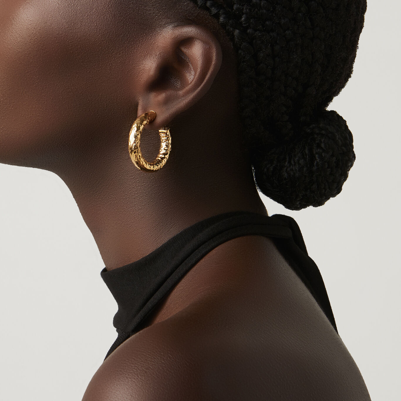 Rock Small Earrings, Hoop Earrings in gold-plated Sterling Silver_image number 1_Giovanni Raspini