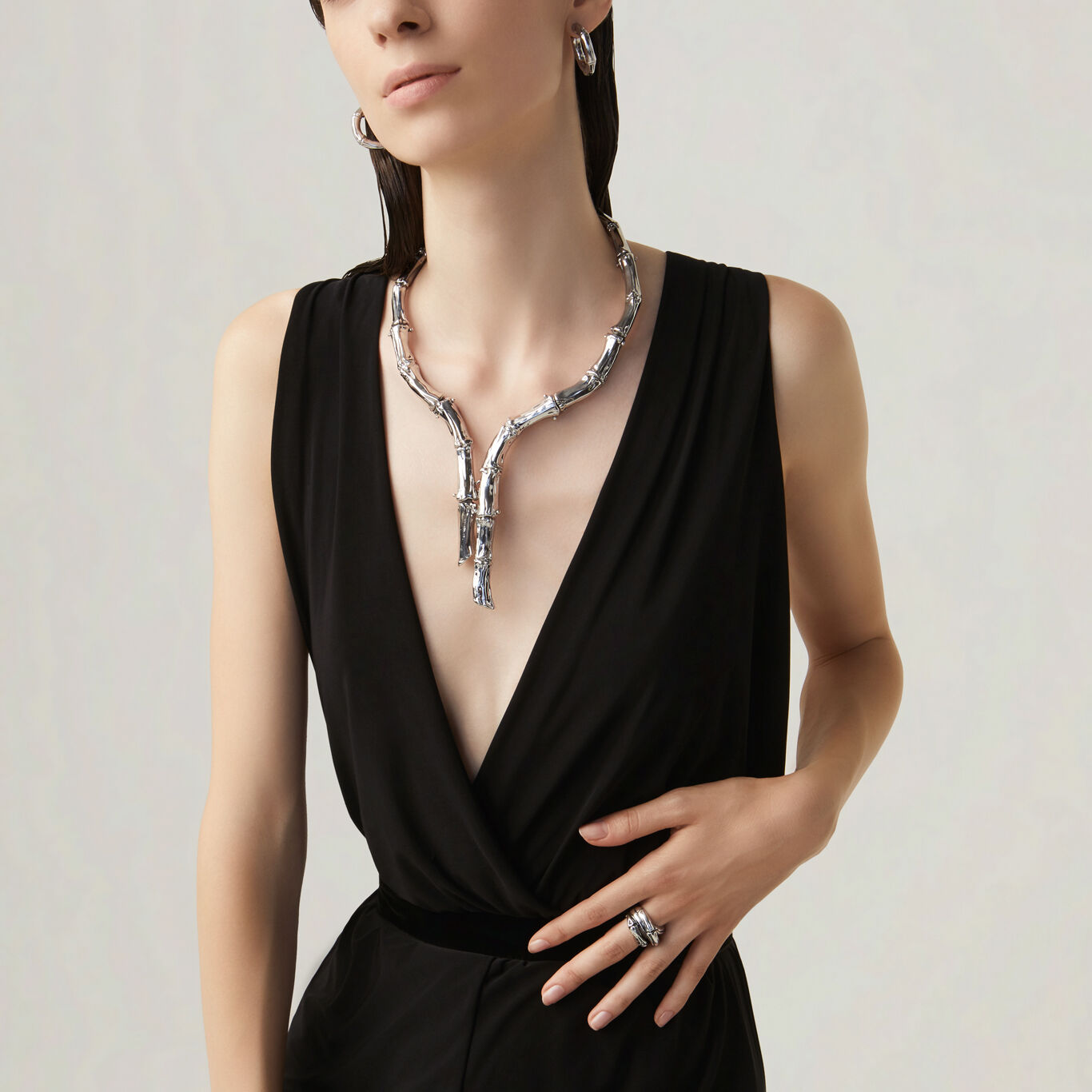 Collana Bambù, Collana in Argento 925_image number 2_Giovanni Raspini