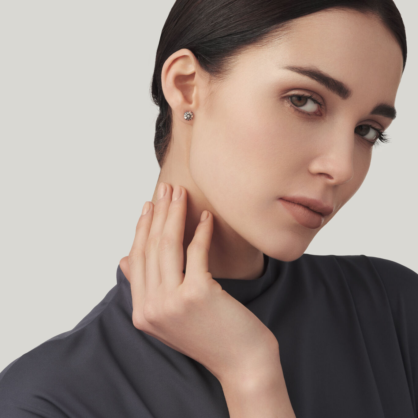 Daisy Dot Earrings, Earrings in Sterling Silver_image number 1_Giovanni Raspini