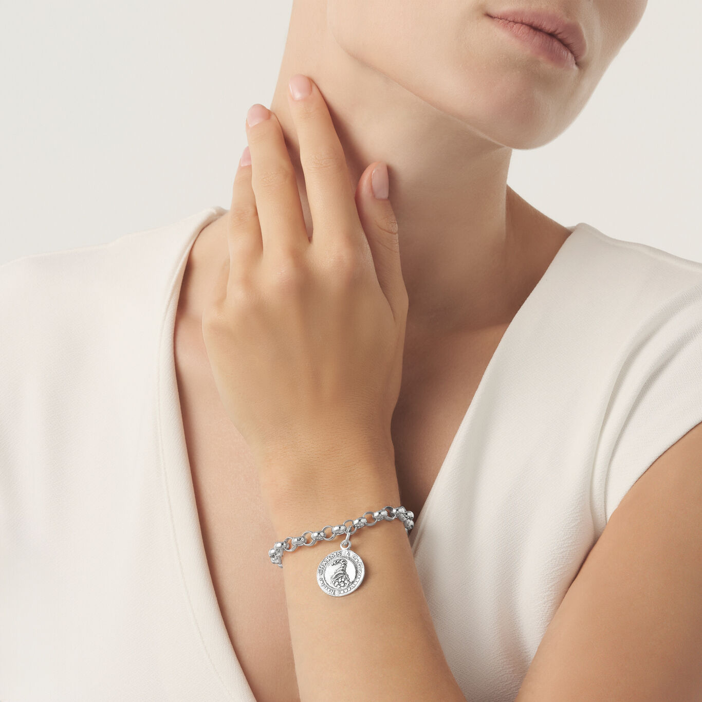 Charm Medaglia Fortuna, Charm in Argento 925_image number 2_Giovanni Raspini