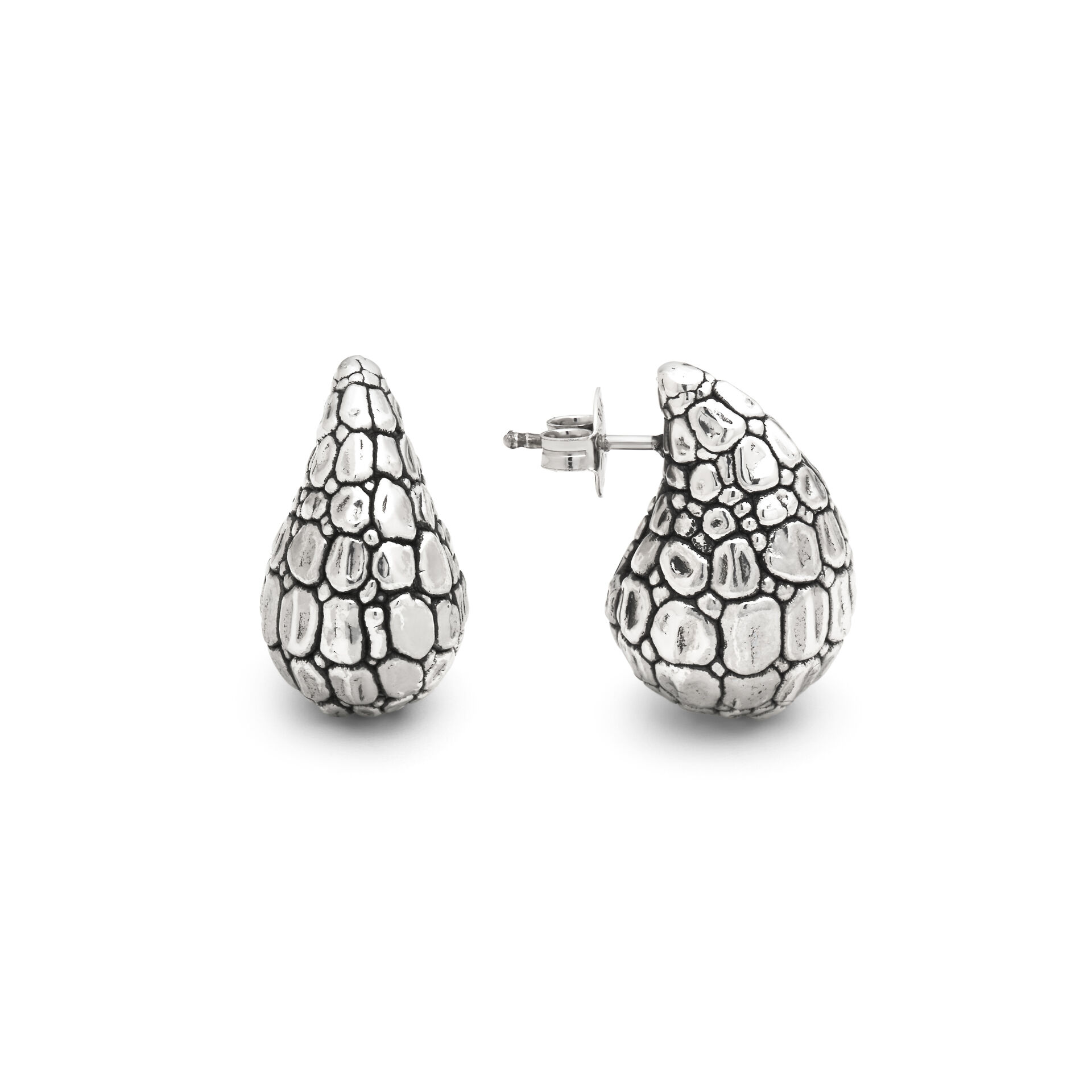Petites Boucles D'Oreilles Goutte Croco image number 2