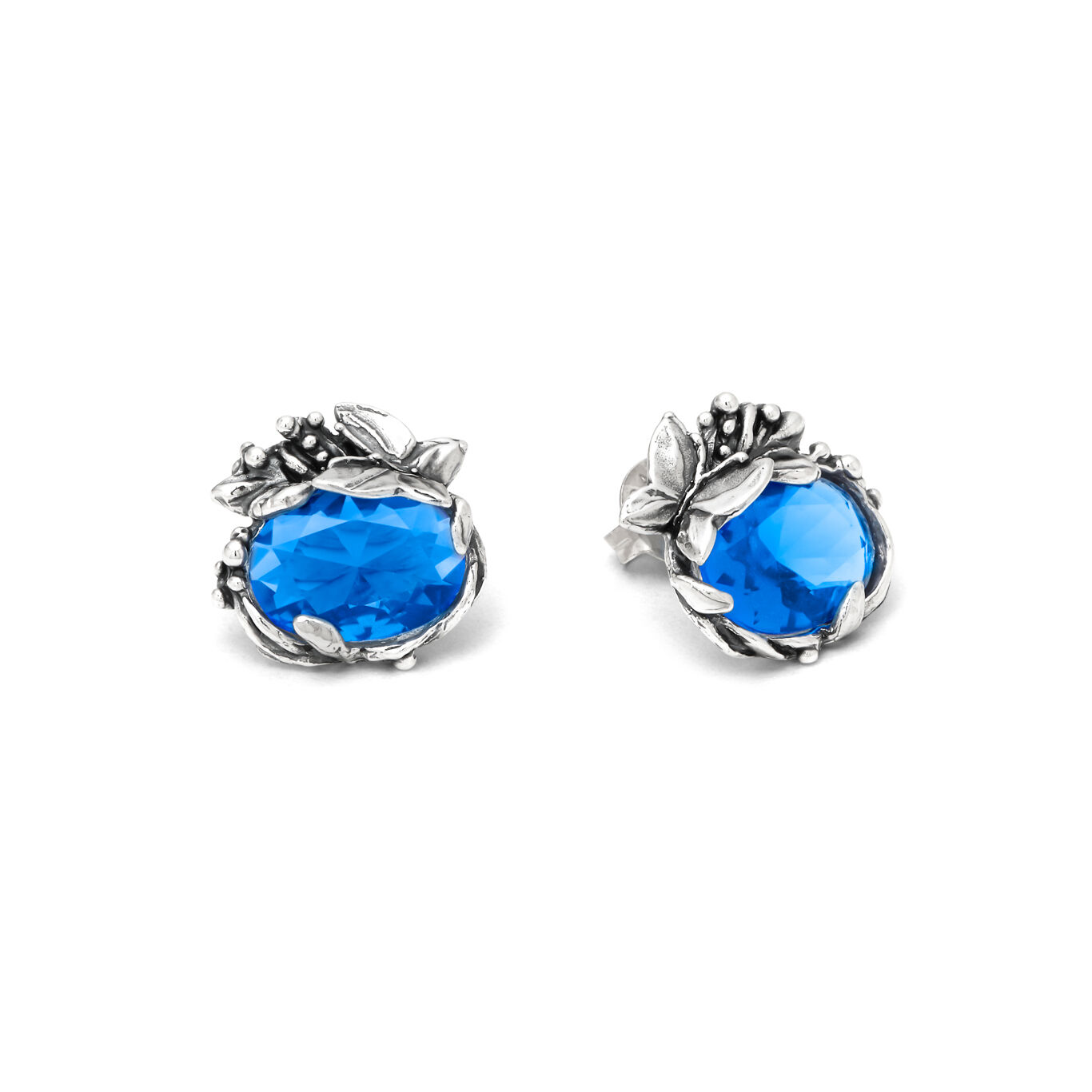 Eden Butterfly Earrings, Earrings in Sterling silver with sapphire-coloured quartz_image number 2_Giovanni Raspini