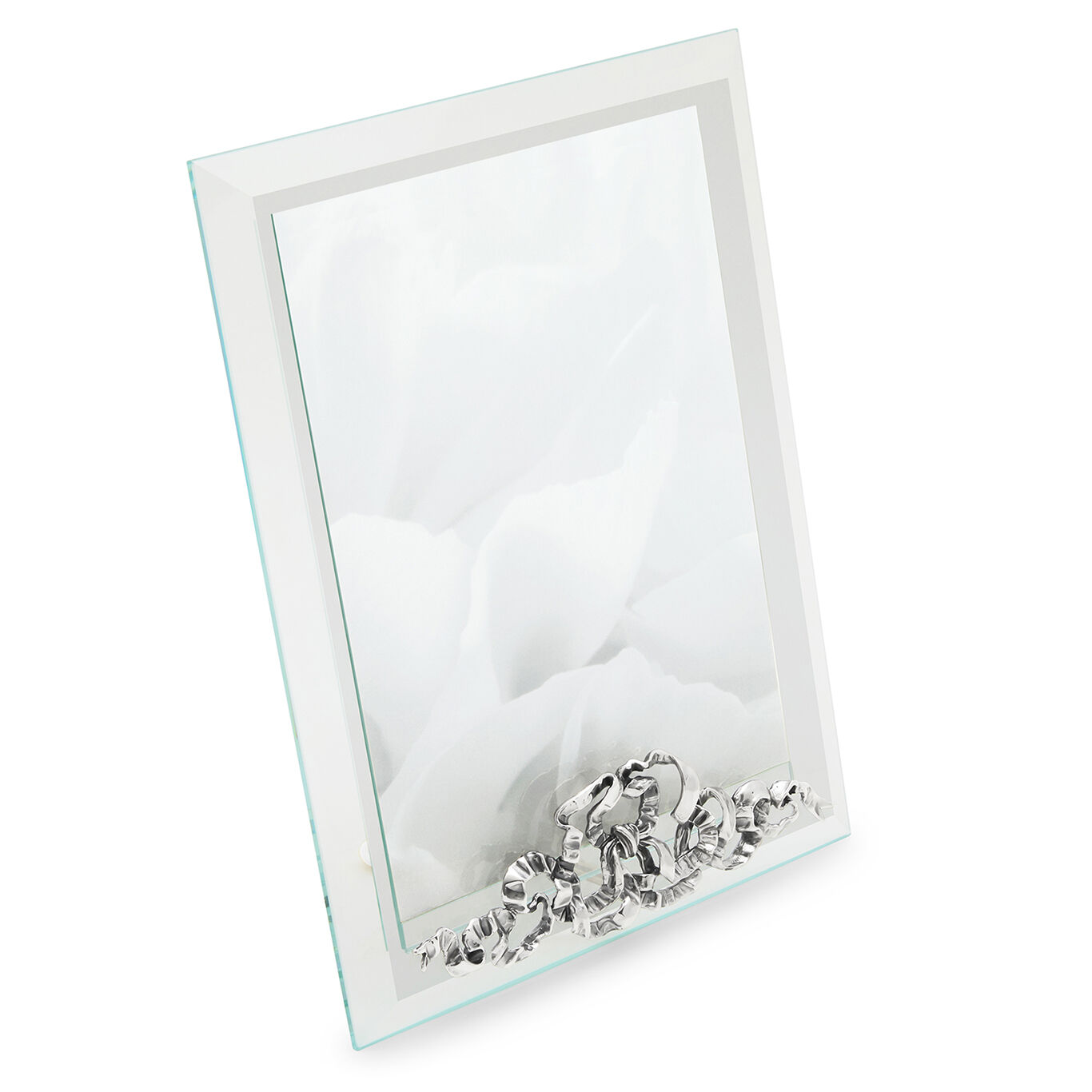 Bow Large Light Frame, Bevelled glass and silver frame_image number 1_Giovanni Raspini