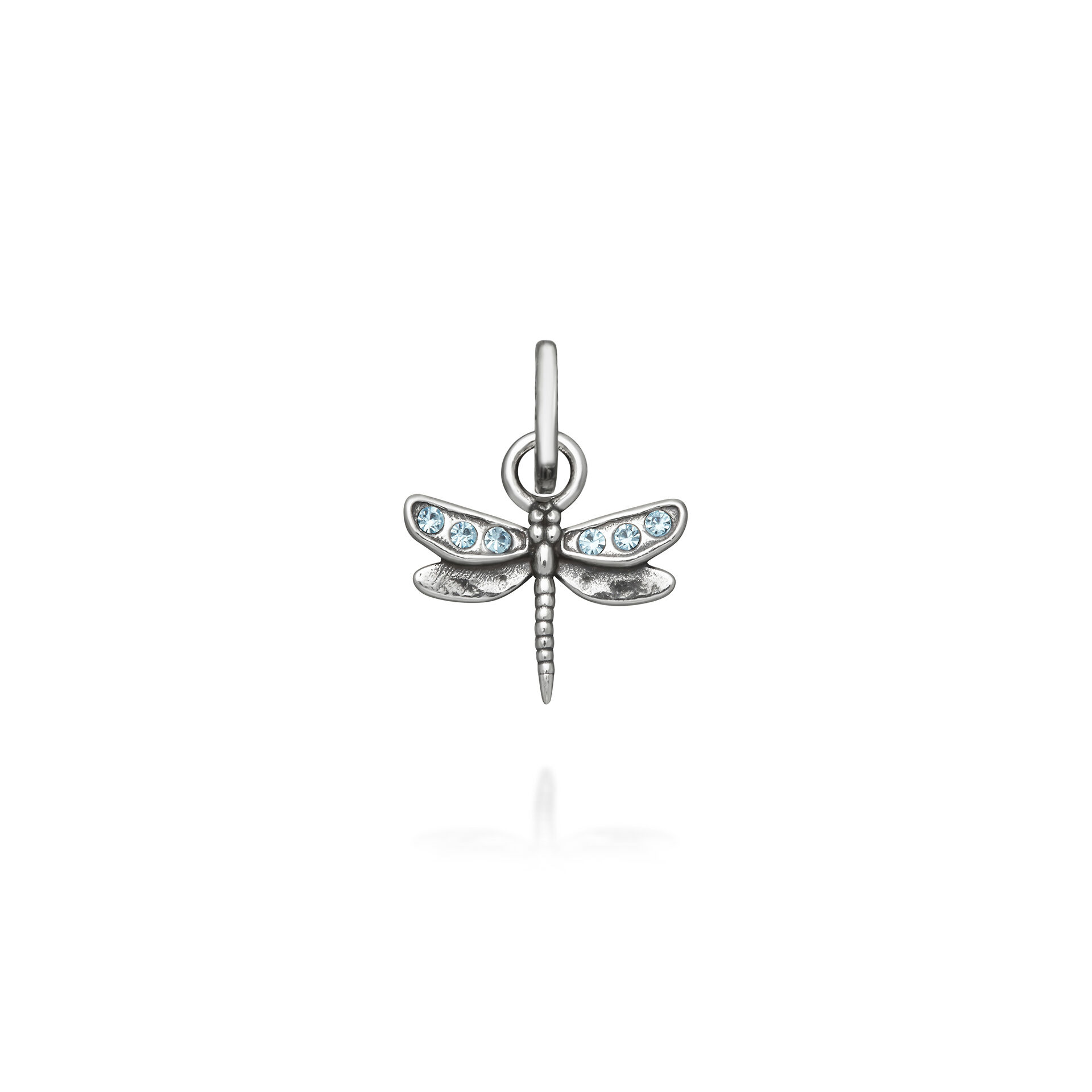 Sky Blue Dragonfly Crystal Mini Charm image number 0