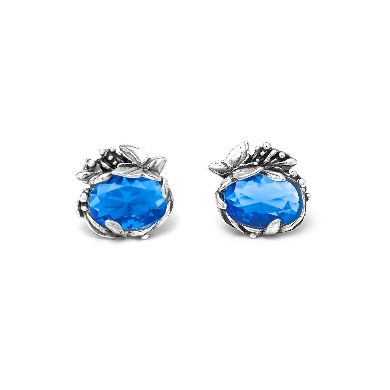 Eden Butterfly Earrings, Earrings in Sterling silver with sapphire-coloured quartz_image number 0_Giovanni Raspini