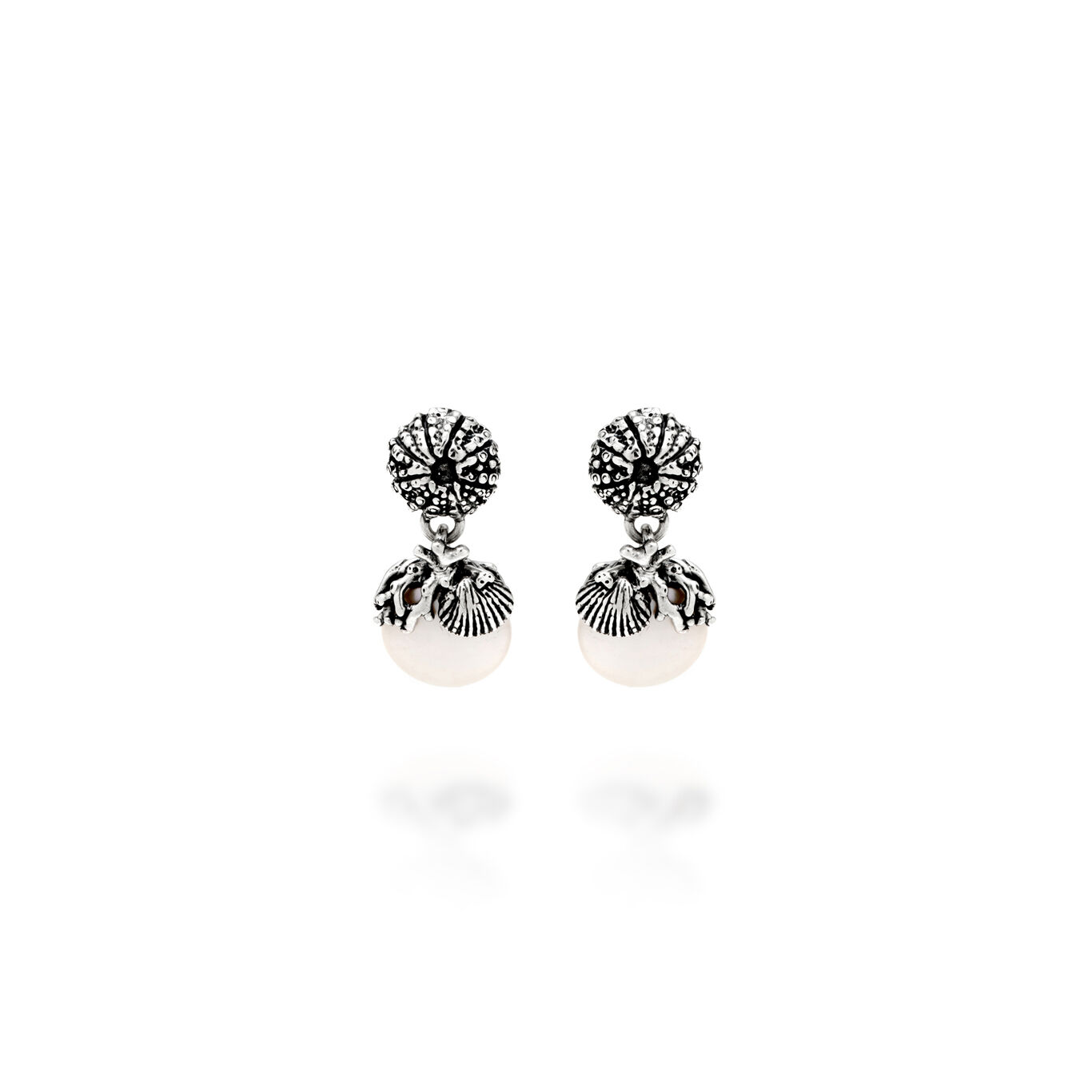 Sicily Earrings, Earrings in Sterling Silver and natural pearls_image number 0_Giovanni Raspini