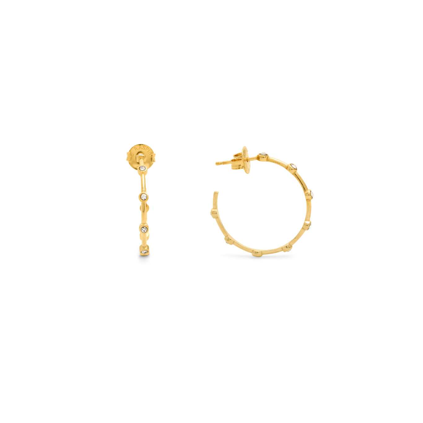 Satellite Big Earrings, Earrings in 18k Gold Plated Sterling Silver and zircons_image number 2_Giovanni Raspini
