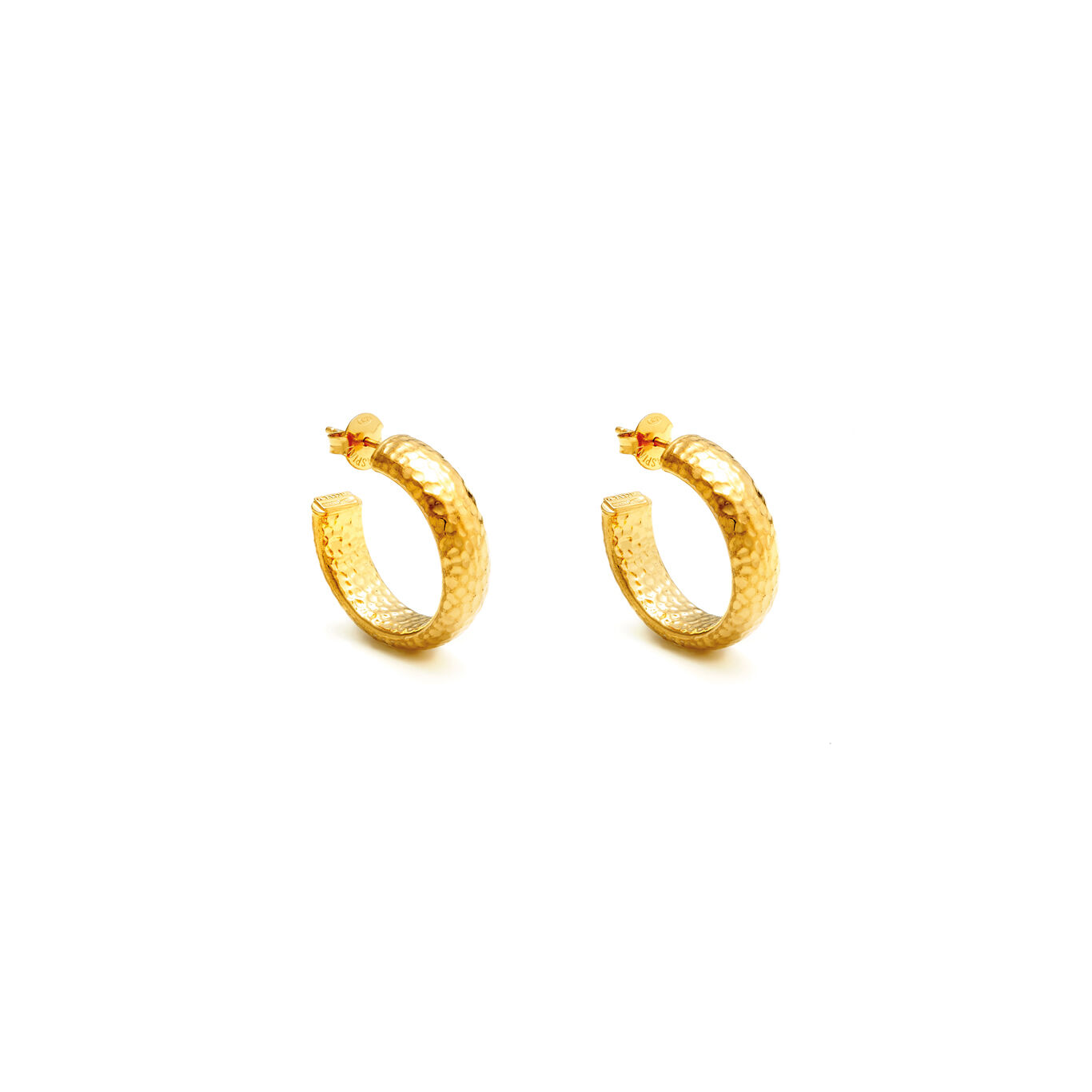 Moon Rock Small Earrings, Hoop Earrings in 18k Gold Plated Sterling Silver_image number 0_Giovanni Raspini