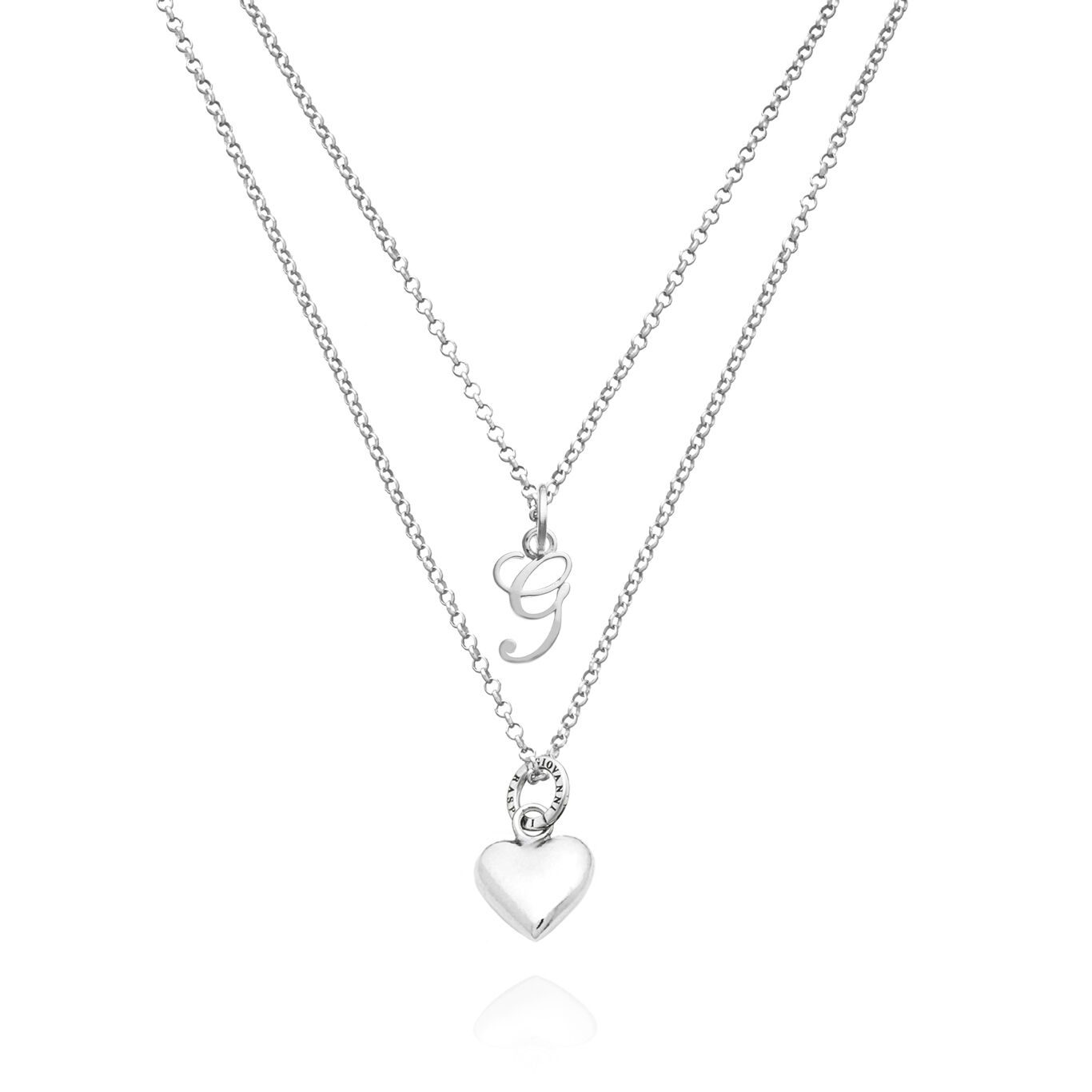 Collier Coeur et Lettre G