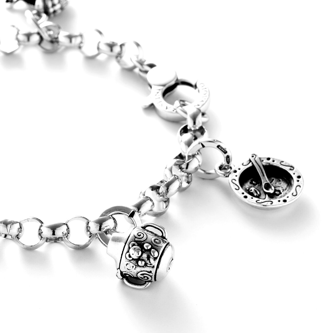 Baby Woollen Shoe Charm, Charm in Sterling Silver_image number 1_Giovanni Raspini