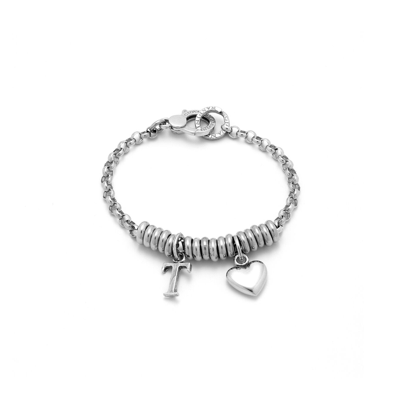 Bracciale Cuore e Lettera T