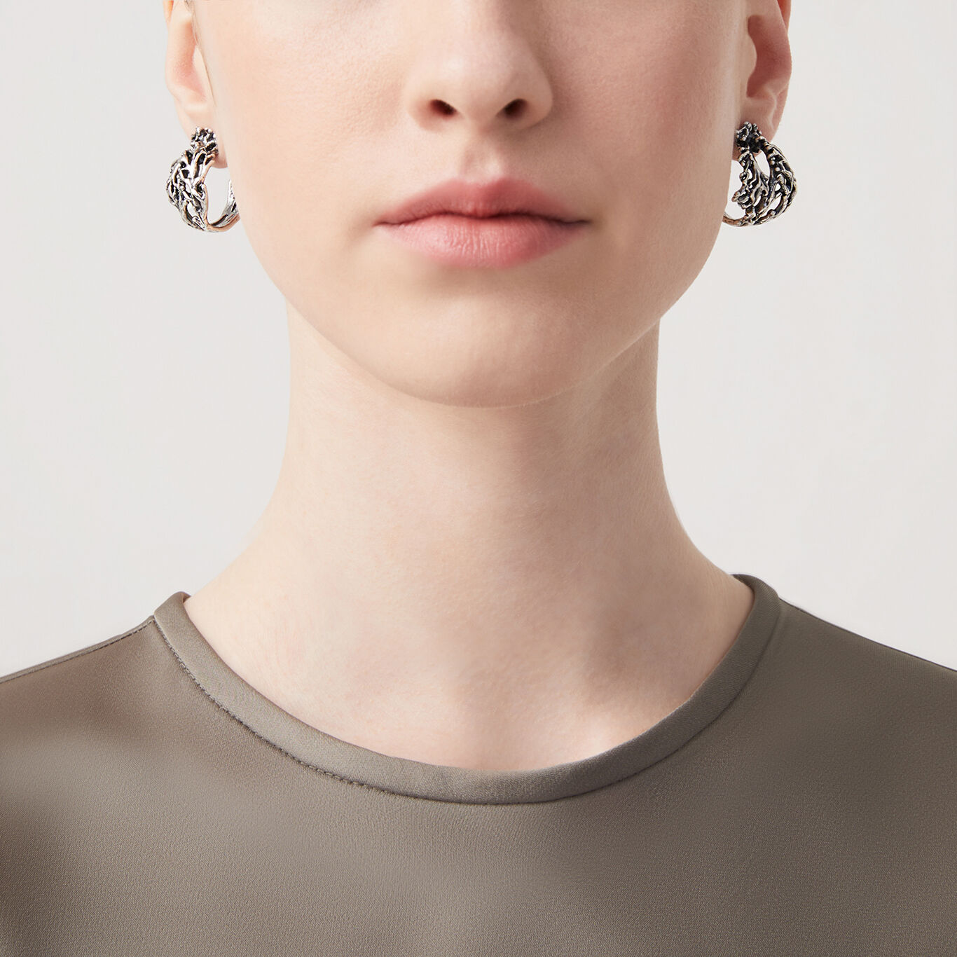Coral Hoop Earrings