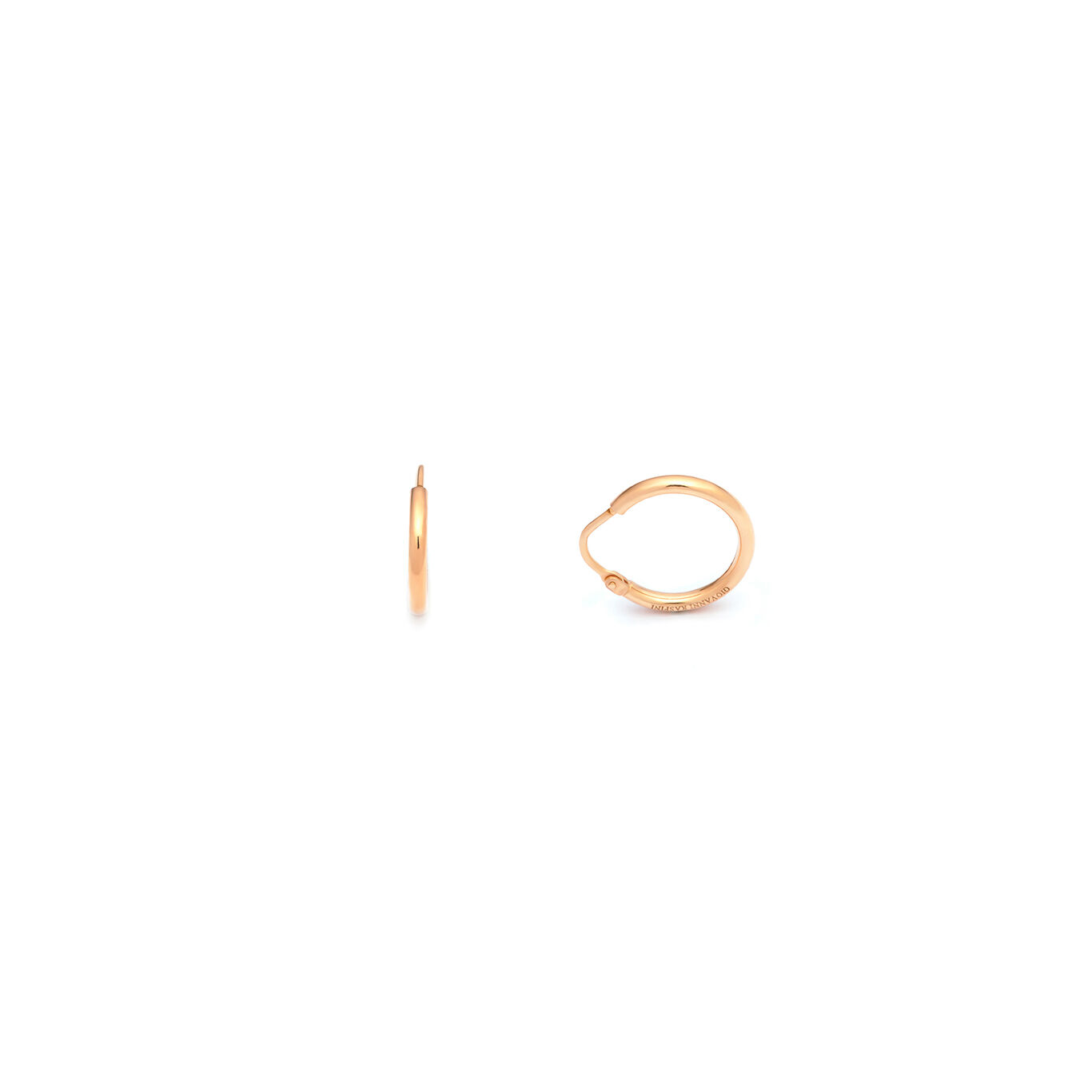 Essential Light Small Earrings, Hoop Earrings in gold-plated Sterling Silver_image number 2_Giovanni Raspini