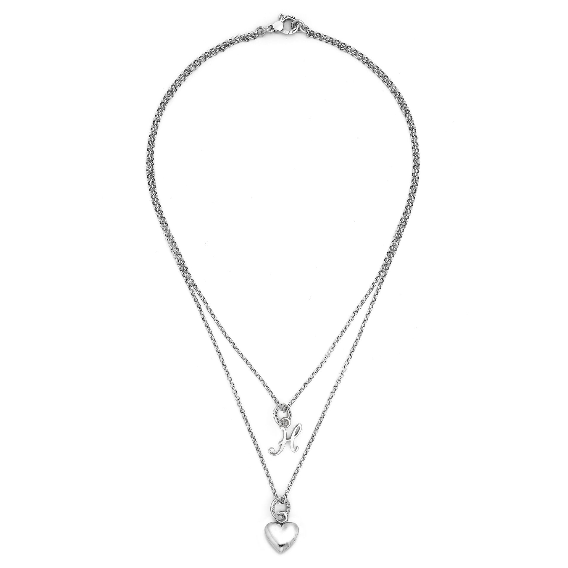 Heart and Letter Necklace image number 1
