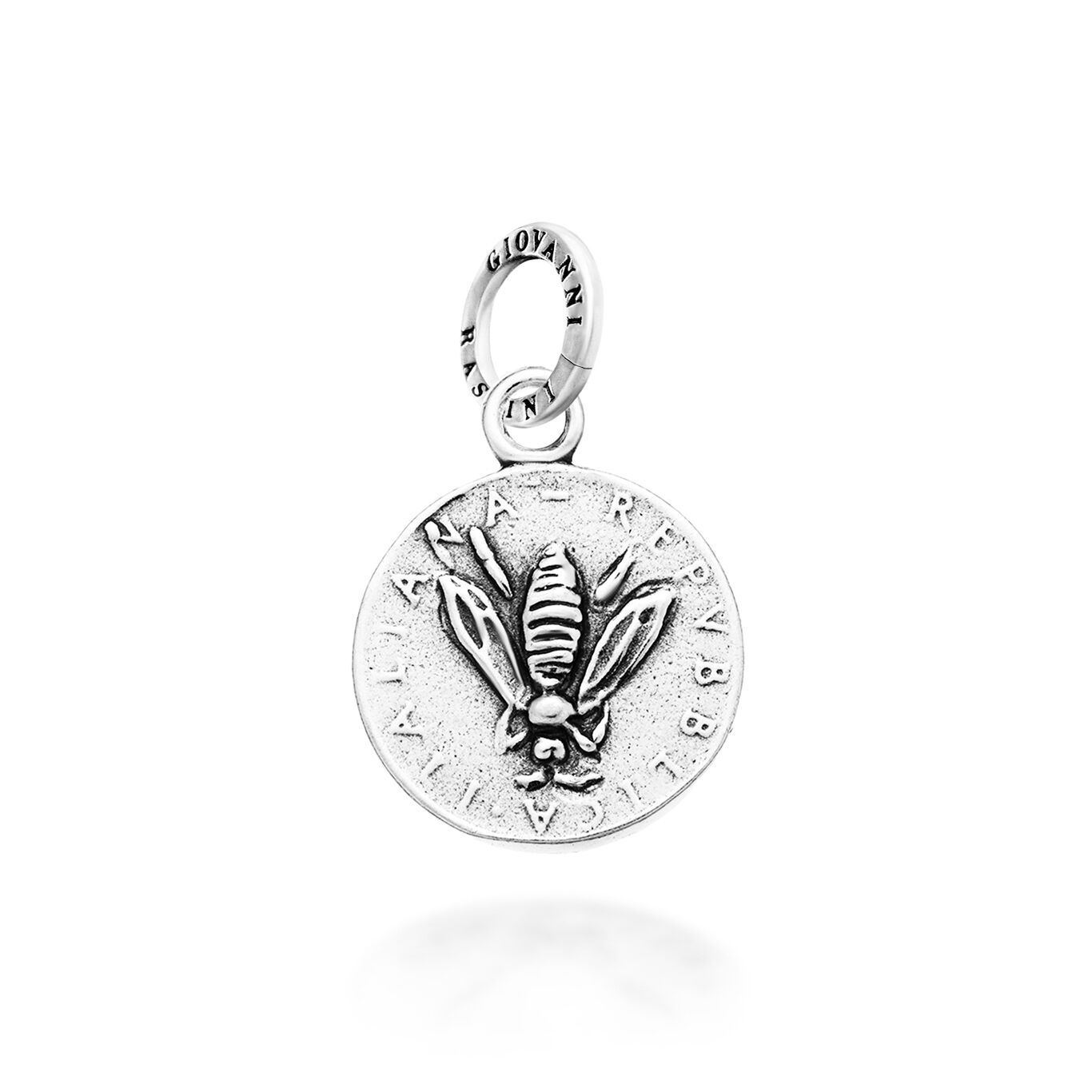 2 lire coin Charm, Charm in Sterling Silver_image number 1_Giovanni Raspini
