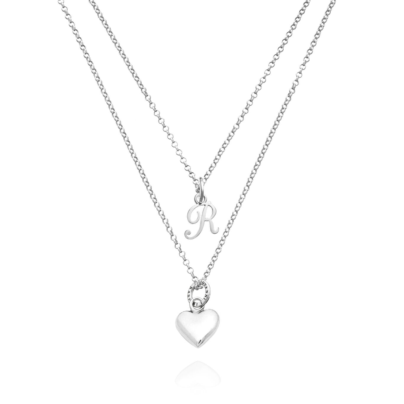 Collier Coeur et Lettre R
