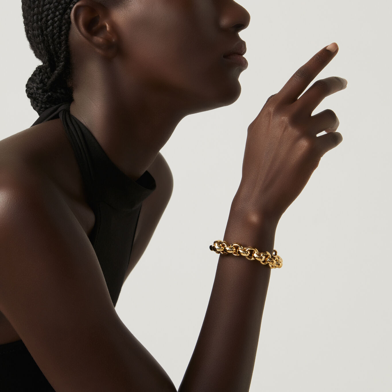 Bracelet mailles jaseron, grand mod&egrave;le