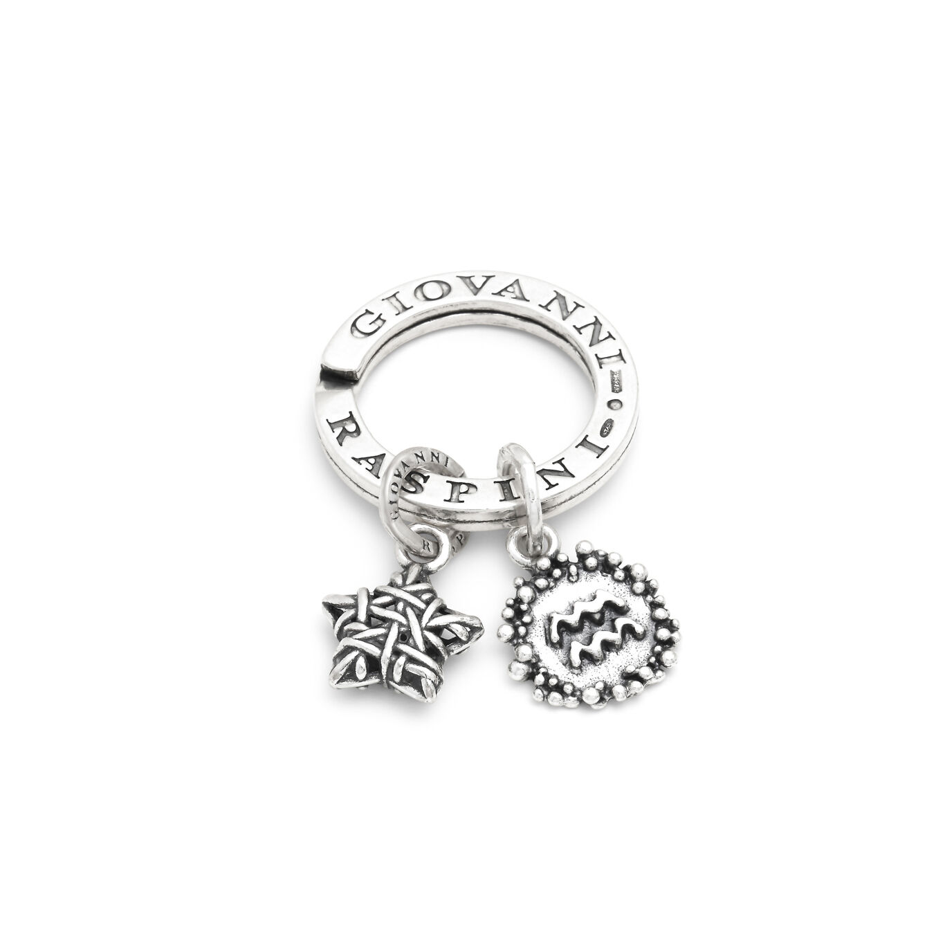 Aquarium and Star Key Ring, Key Ring in Steling Silver_image number 0_Giovanni Raspini