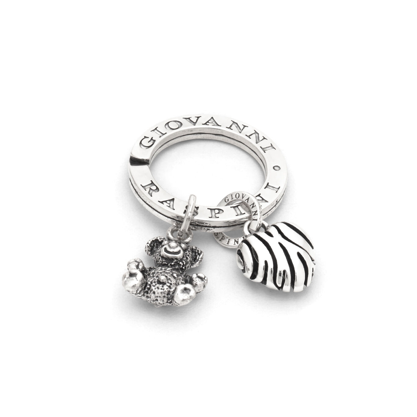 Teddy bear and heart key ring