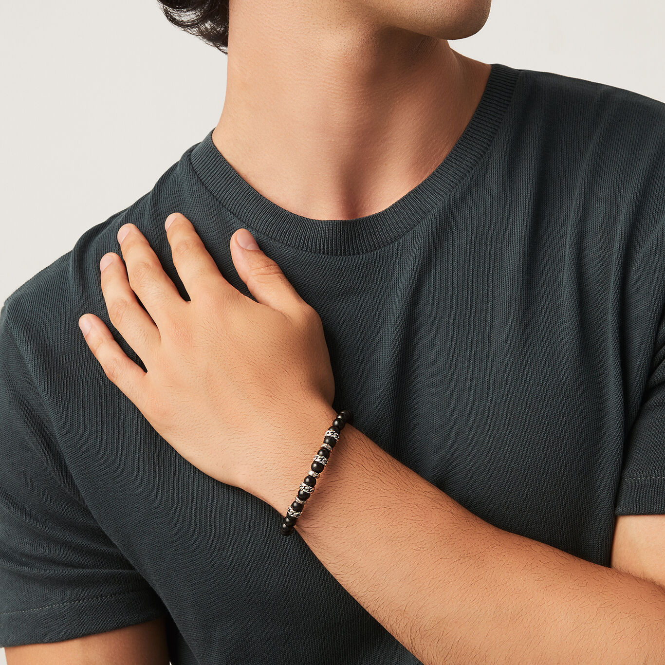 Tango Graphite And Wheat Chain Bracelet
