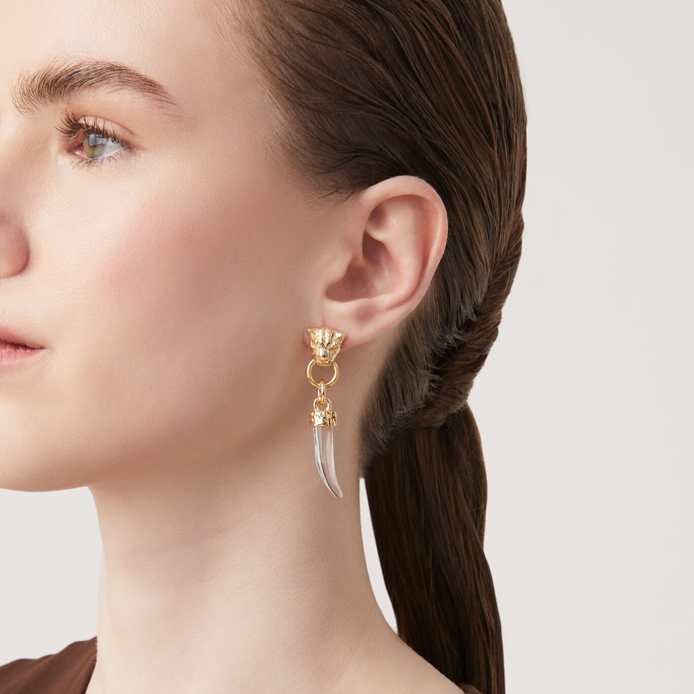 Leopard And Fang Earrings