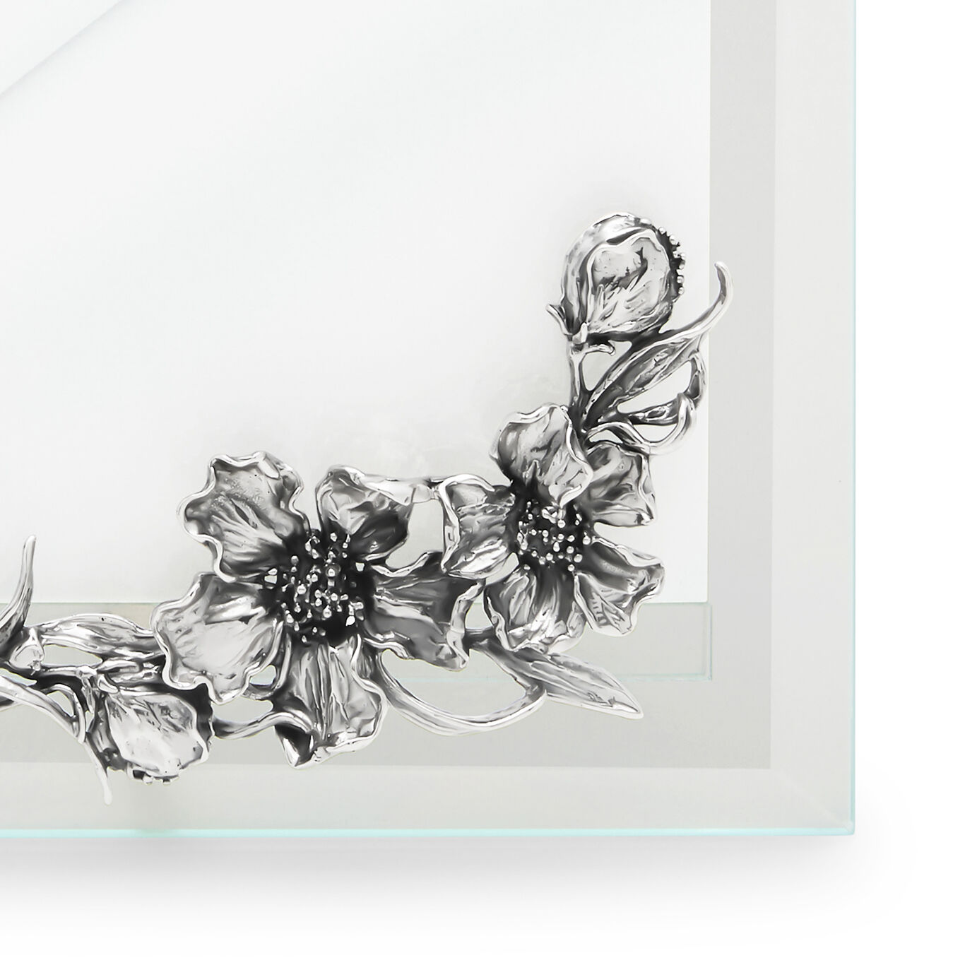 Orchids Large Light Frame, Bevelled glass and silver frame_image number 3_Giovanni Raspini