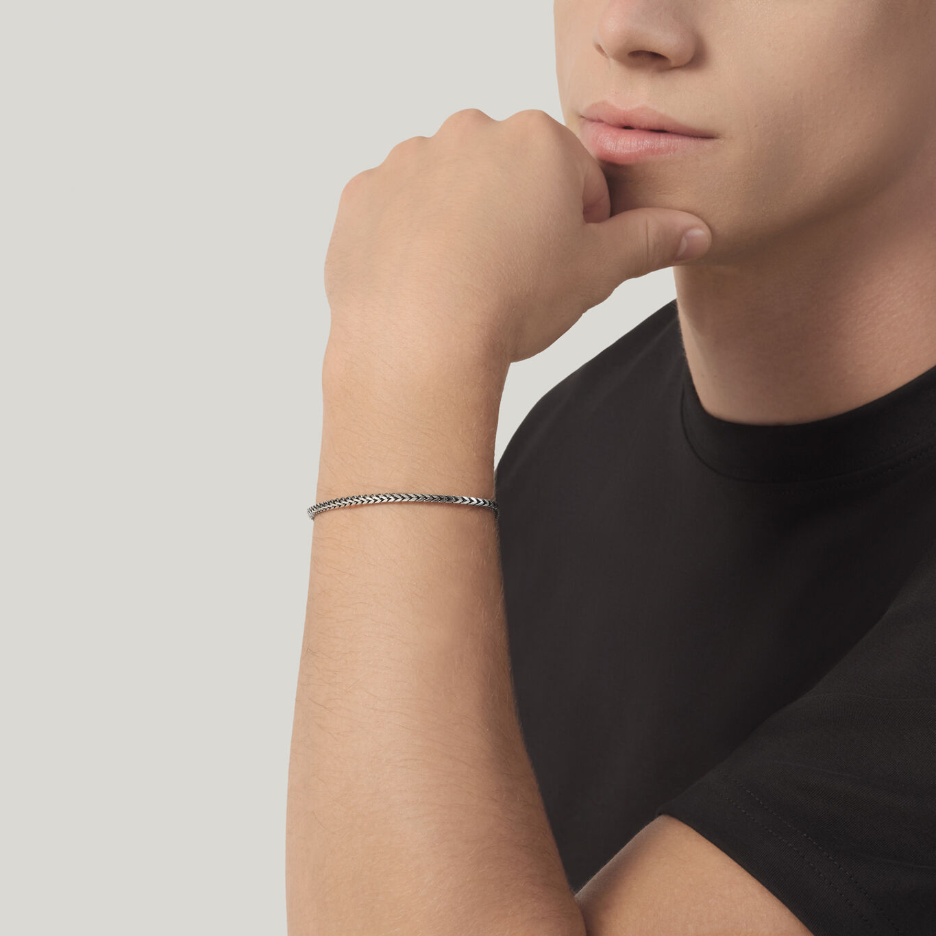 Square Curb Chain Small Bracelet