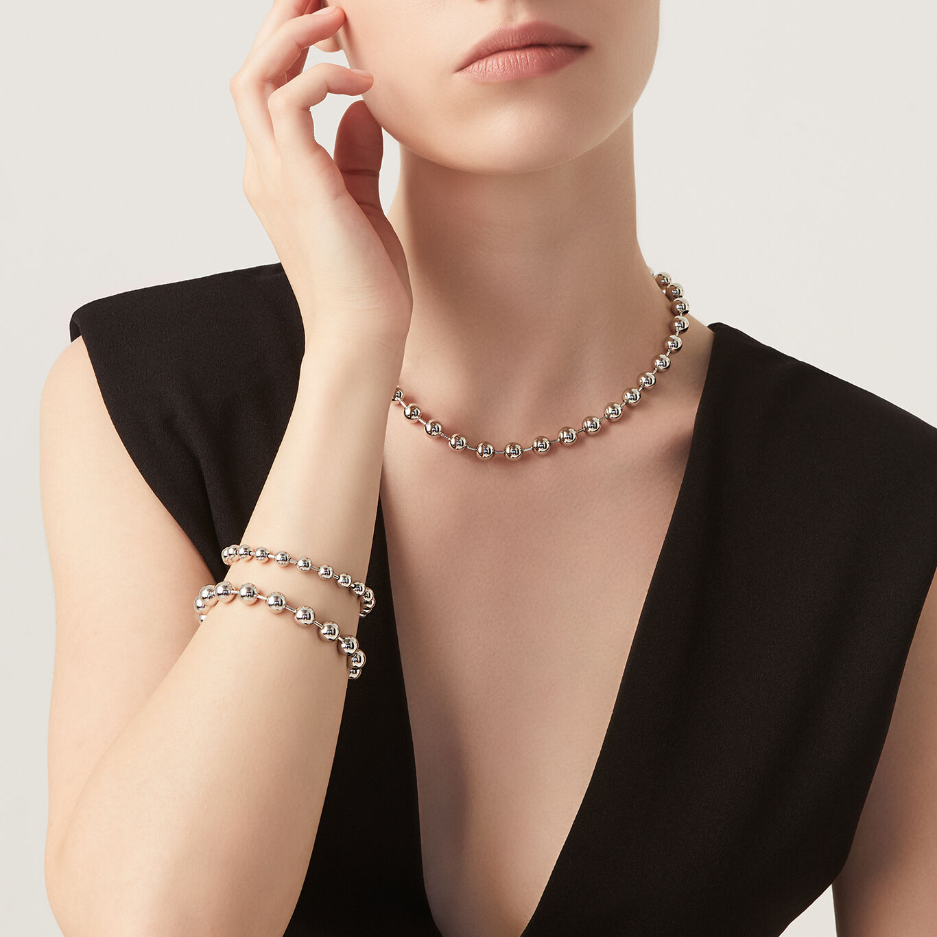 Big Minispheres Bracelet, Bracelet in Sterling Silver_image number 2_Giovanni Raspini