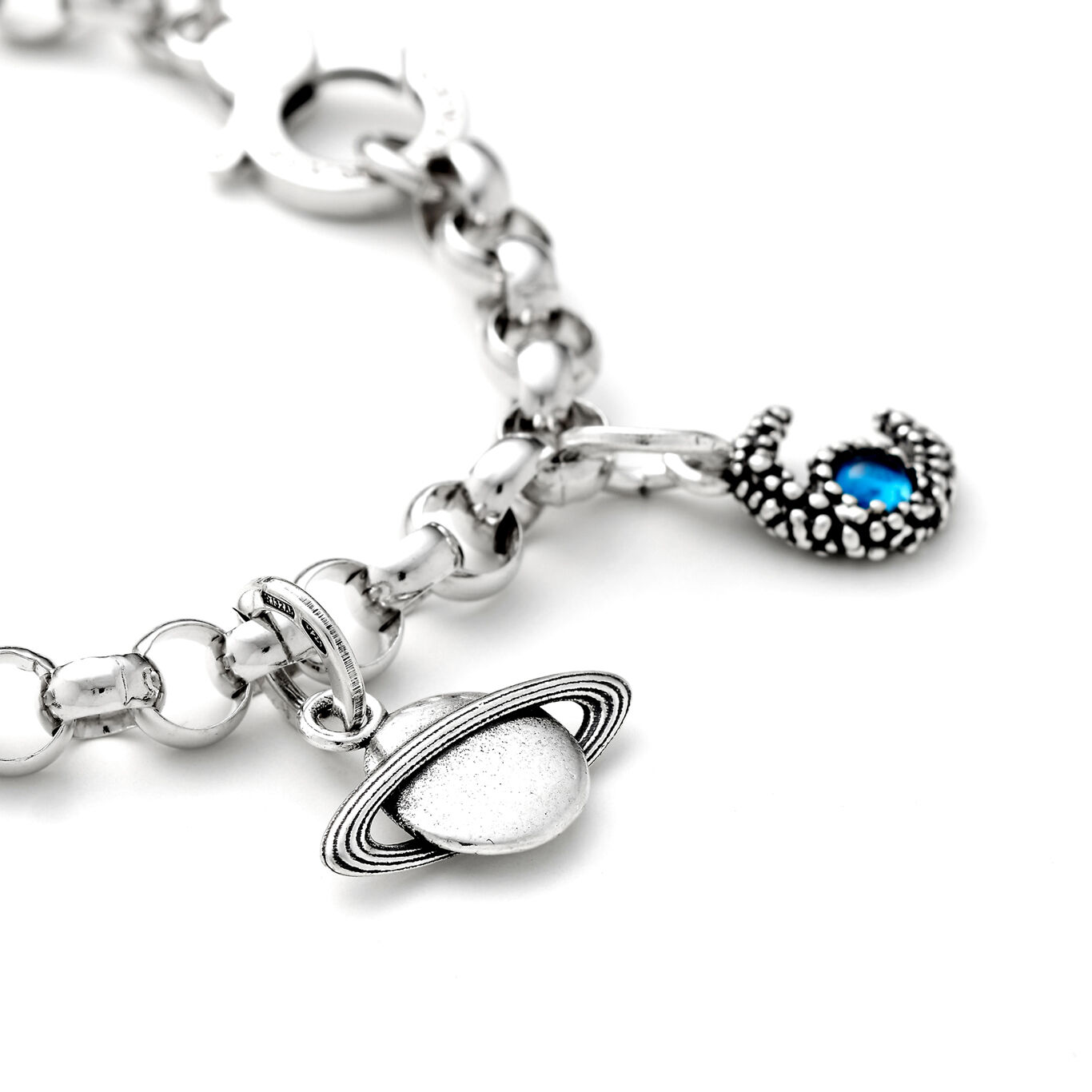 Moon Color Charm, Charm in Sterling Silver and siamite_image number 2_Giovanni Raspini