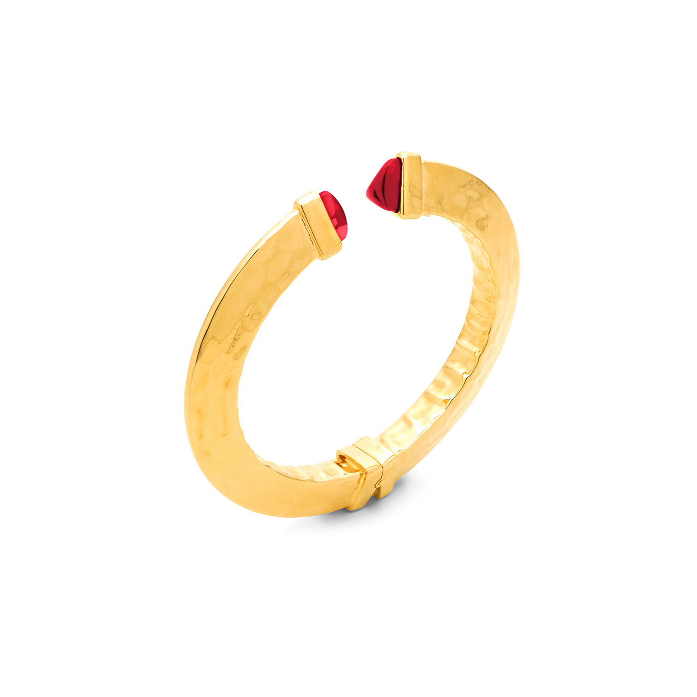 Red Blade Bangle, Bangle in gold-plated Sterling Silver with red crystals_image number 0_Giovanni Raspini