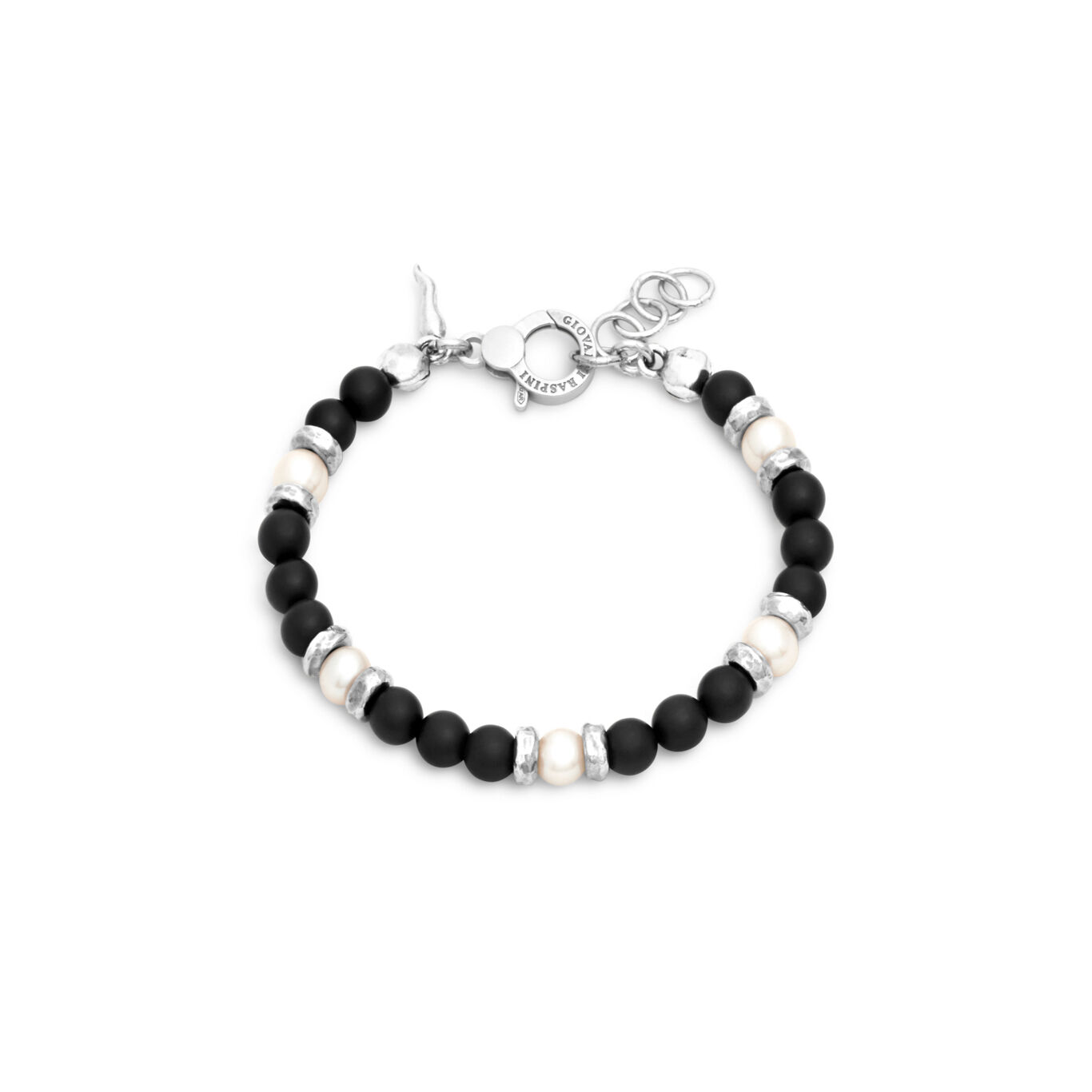 Bracelet Tango Graphite Et Perles