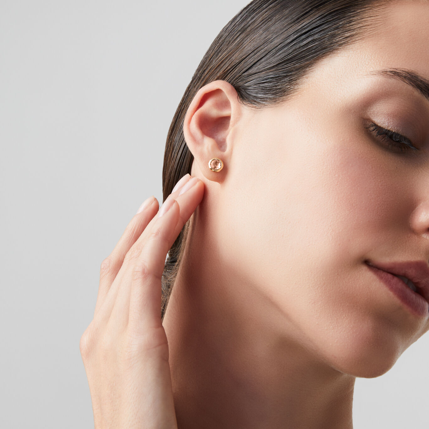 Pendientes Loop Rosa Claro Pequeños
