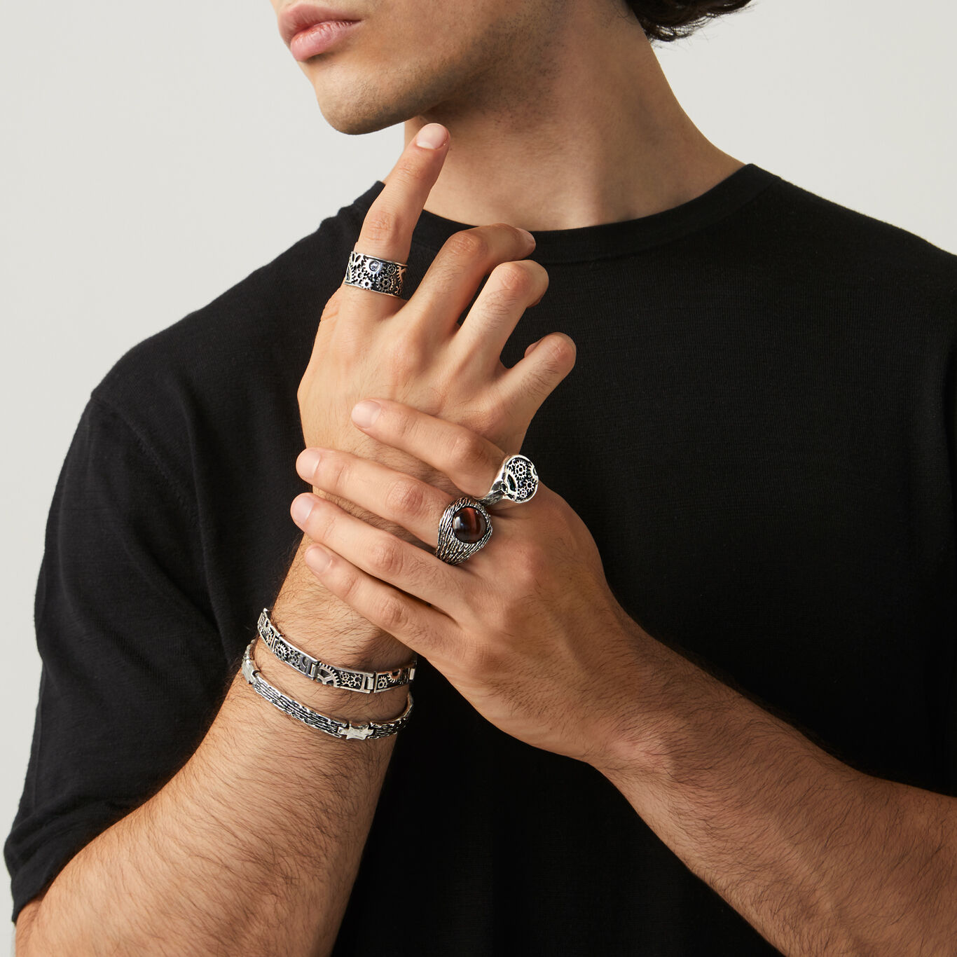 Bracciale Graffiato, Bracciale in Argento 925_image number 2_Giovanni Raspini