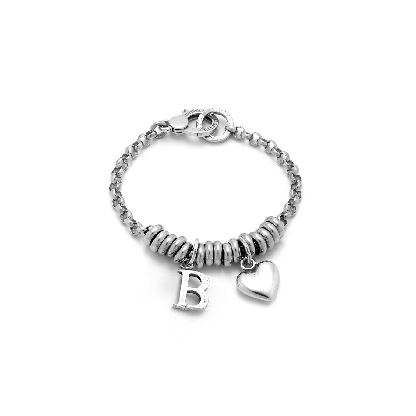 Bracelet with Heart and Letter B