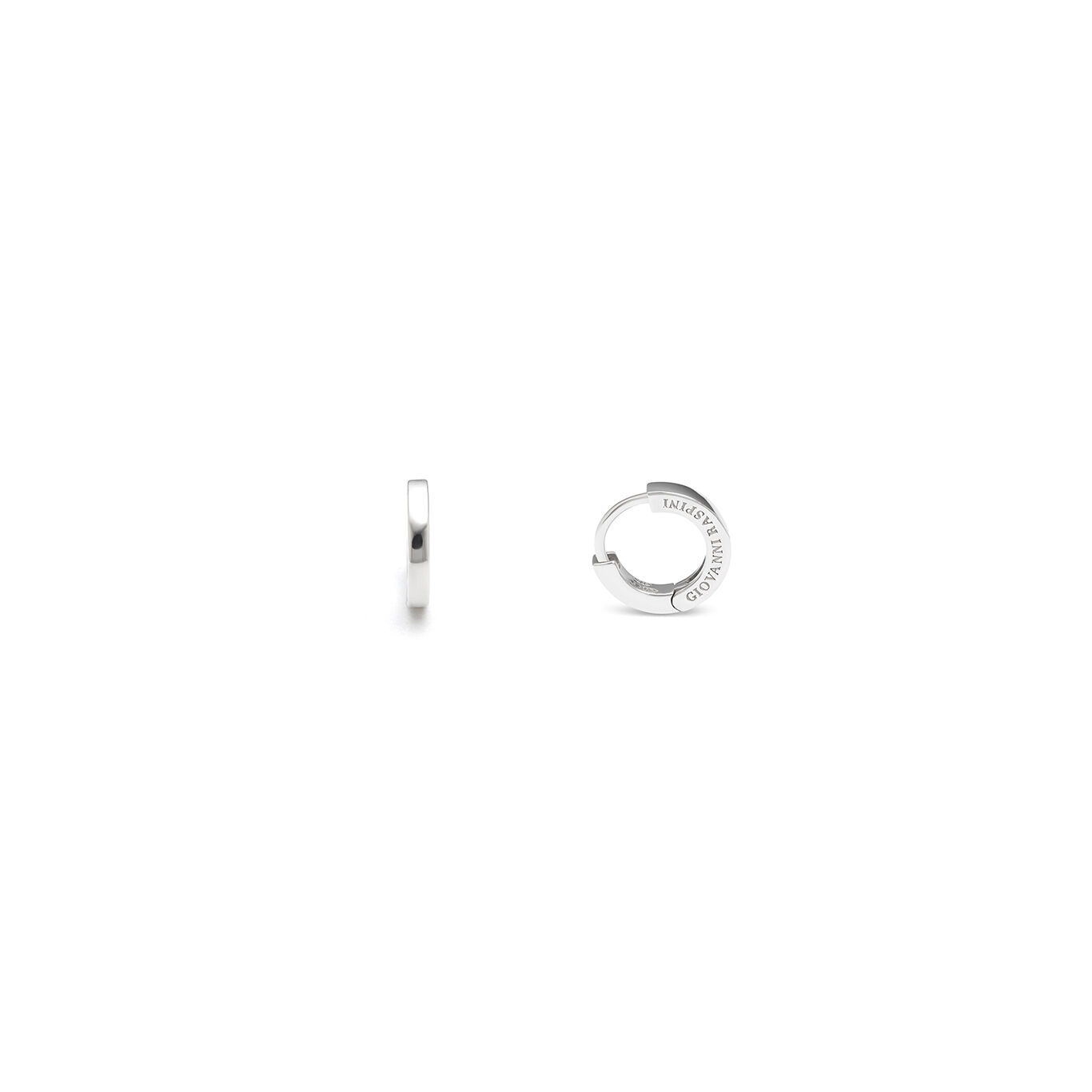 Huggie Small Earrings, Hoop earrings in Sterling Silver_image number 2_Giovanni Raspini