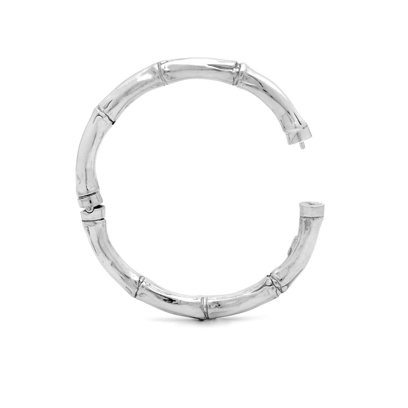 Bamboo Bangle, Bangle in Sterling Silver_image number 3_Giovanni Raspini