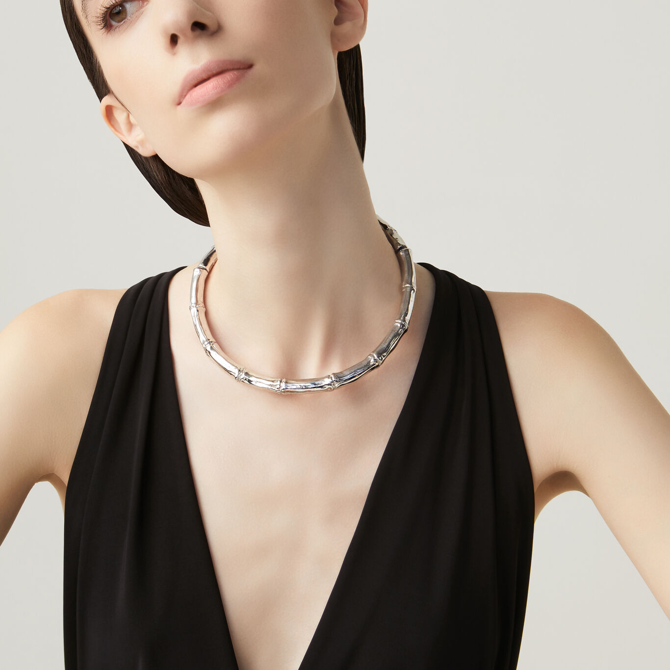 Bamboo Light Necklace, Necklace in Sterling Silver_image number 1_Giovanni Raspini