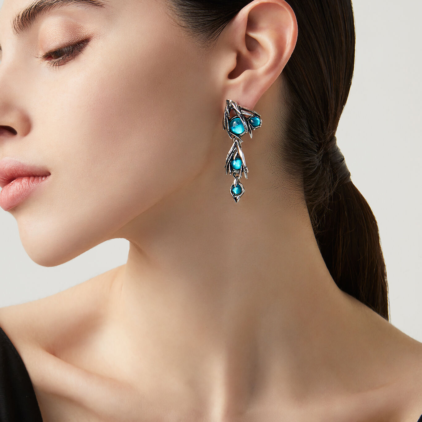 Boucles d'oreilles pendantes Posidonia