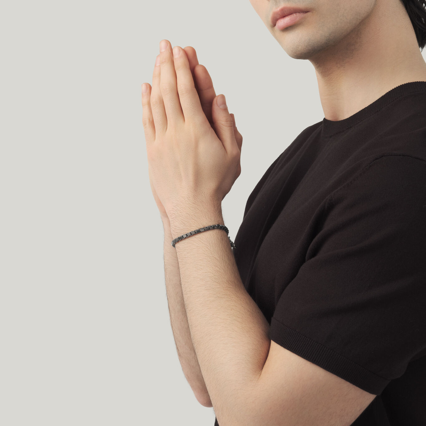 Bracciale Maglia Quadra Black