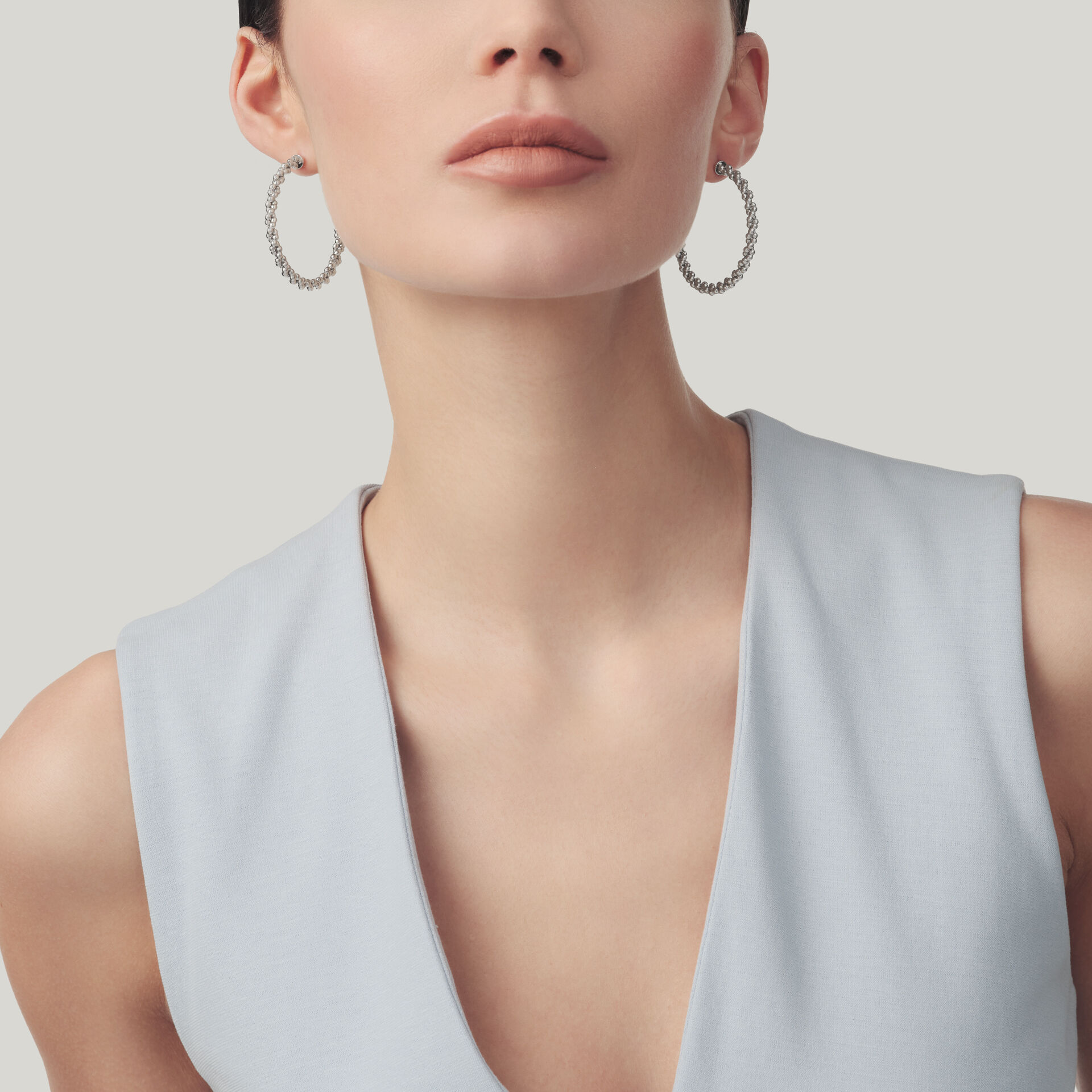 Wheat Chain Big Hoop Earrings image number 1