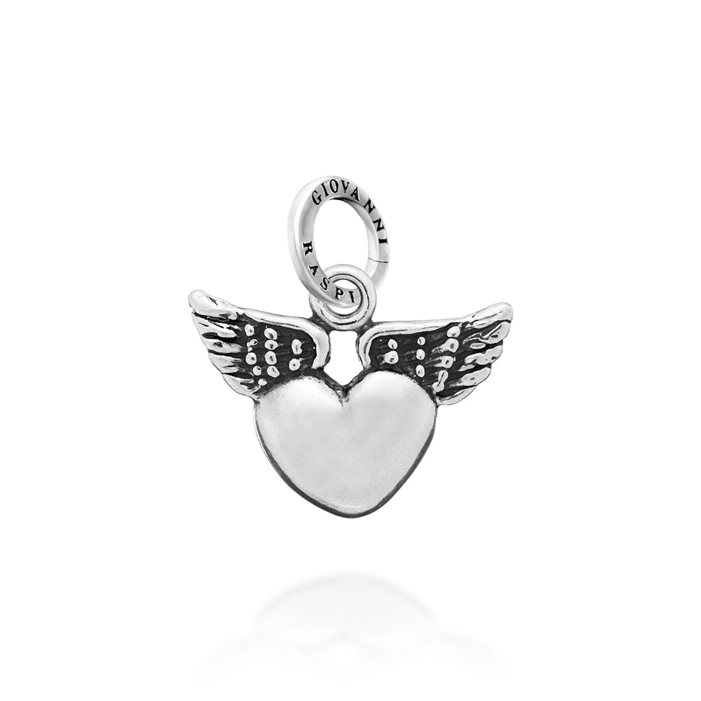Charm geflügeltes Herz, Charm aus Silber 925_image number 0_Giovanni Raspini