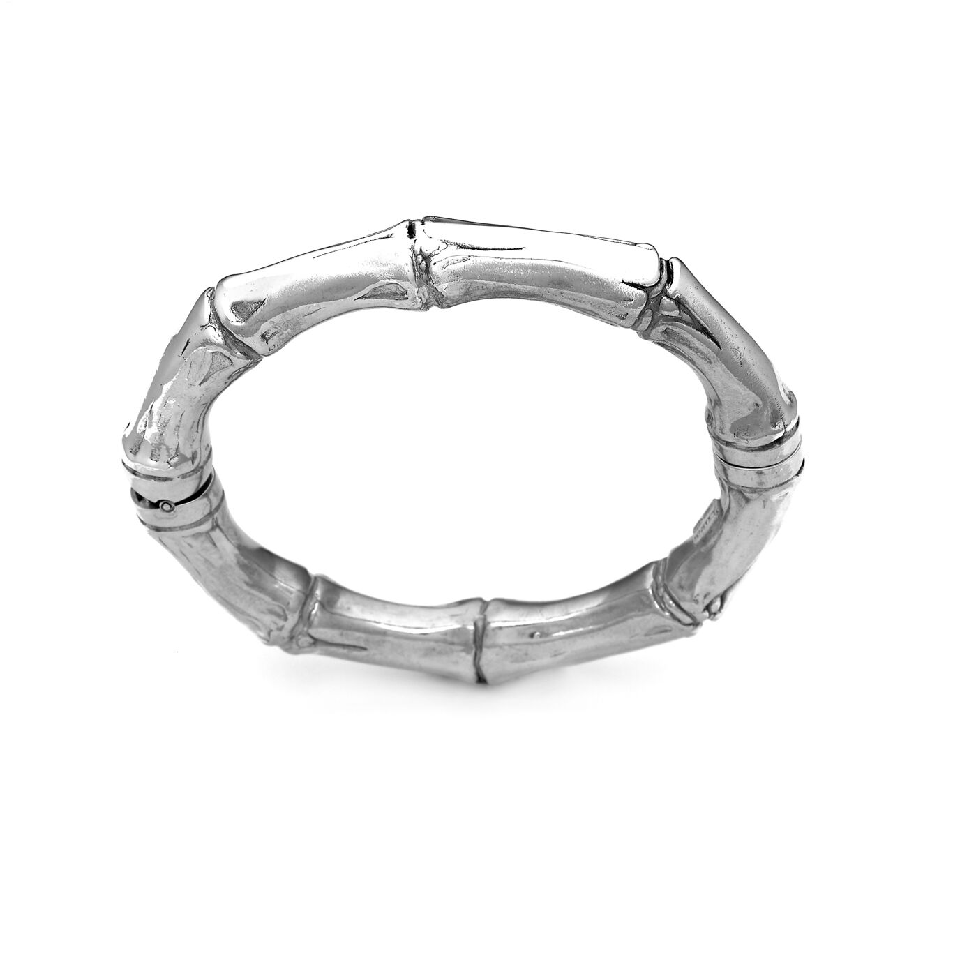 Bamboo Big Bangle in Sterling Silver | Giovanni Raspini