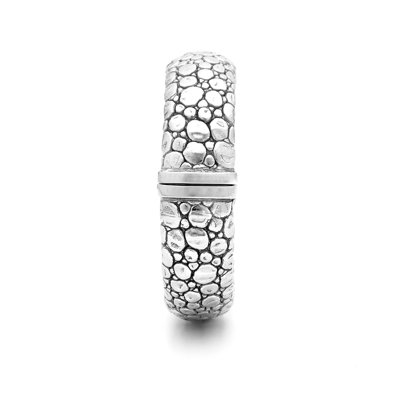 Croco Big Bangle, Bangle in Sterling Silver_image number 4_Giovanni Raspini