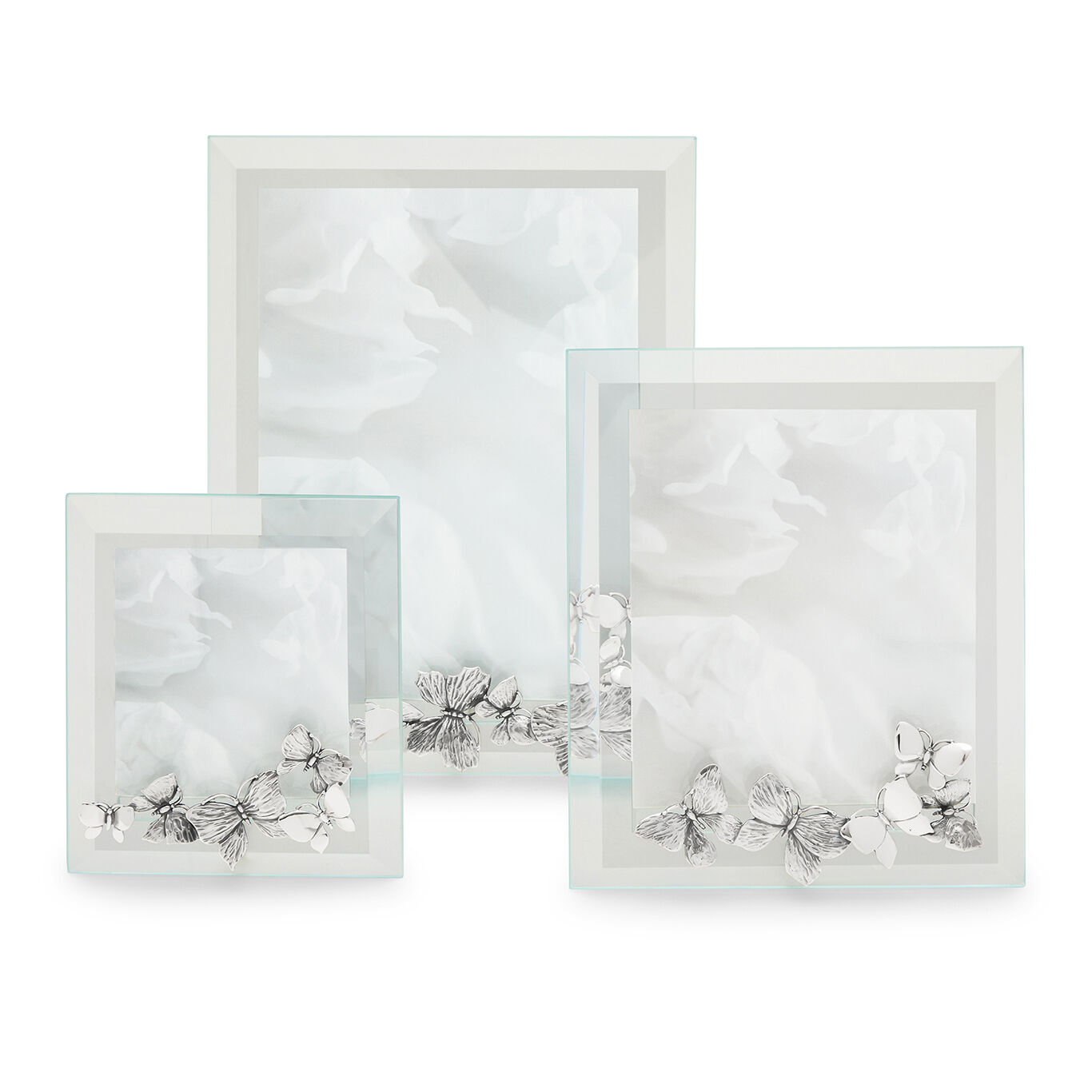 Butterflies Small Light Frame, Bevelled glass and silver frame_image number 12_Giovanni Raspini